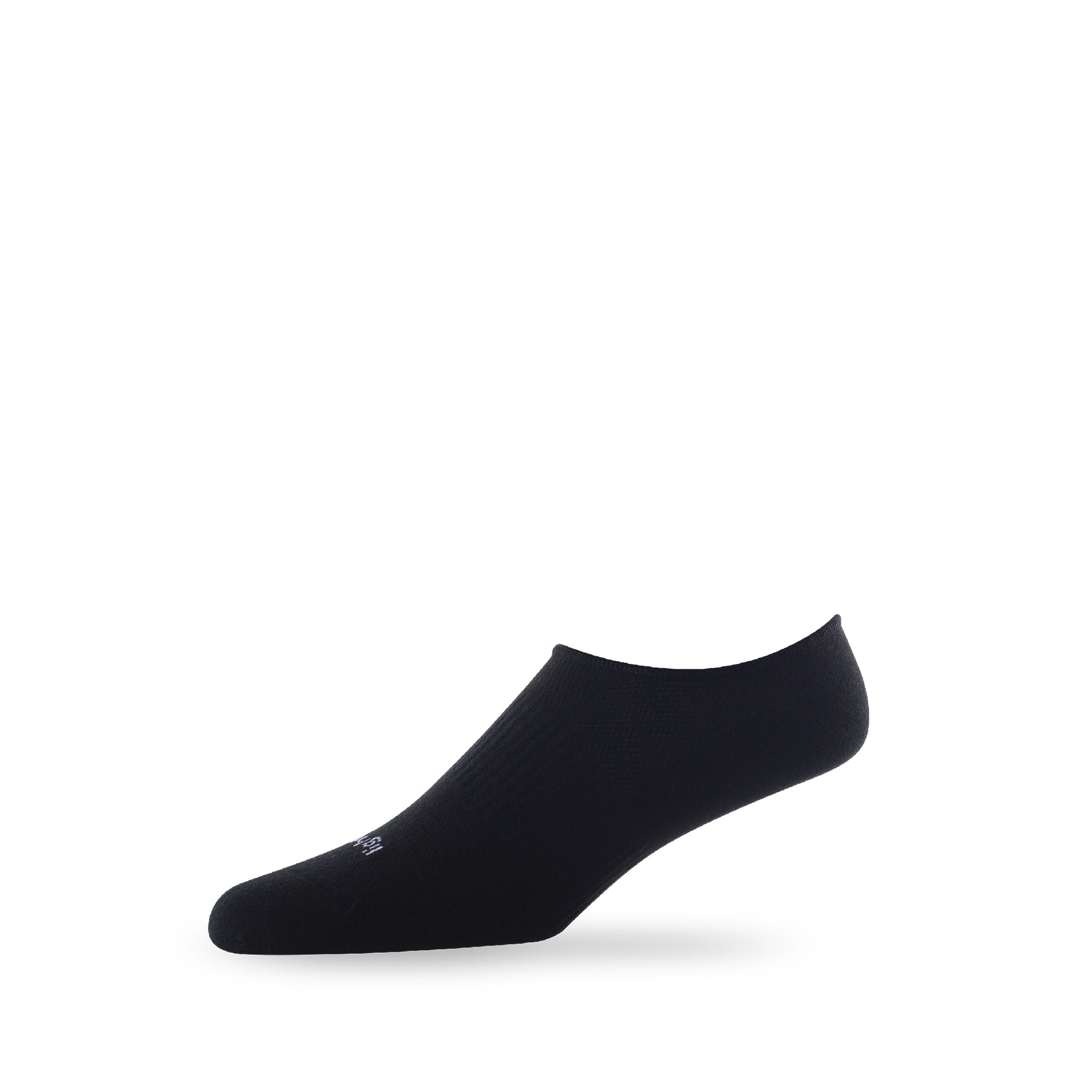 Side view of Lightfeet Invisible Black No Show Sock