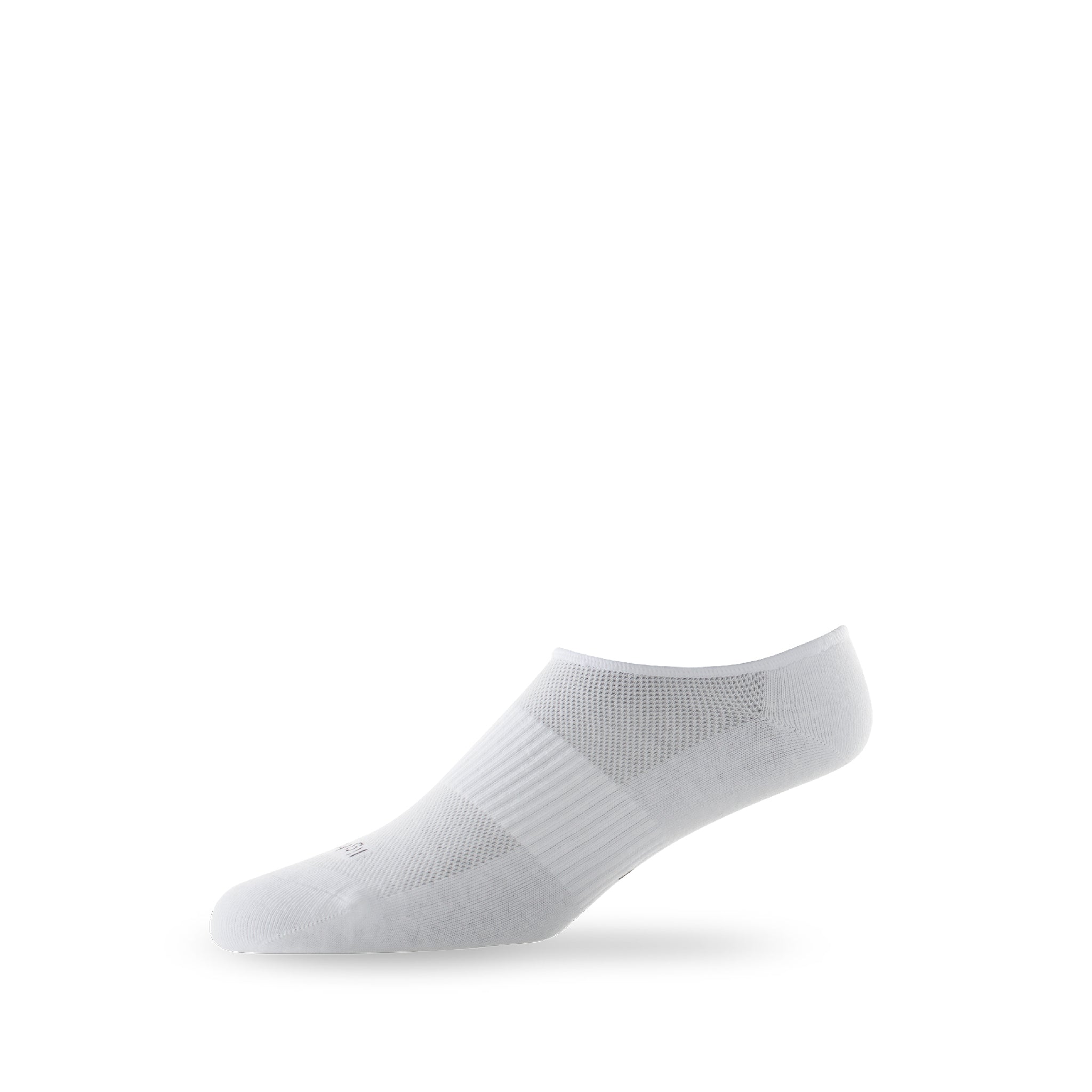 Side view of Lightfeet Invisible White No Show Sock