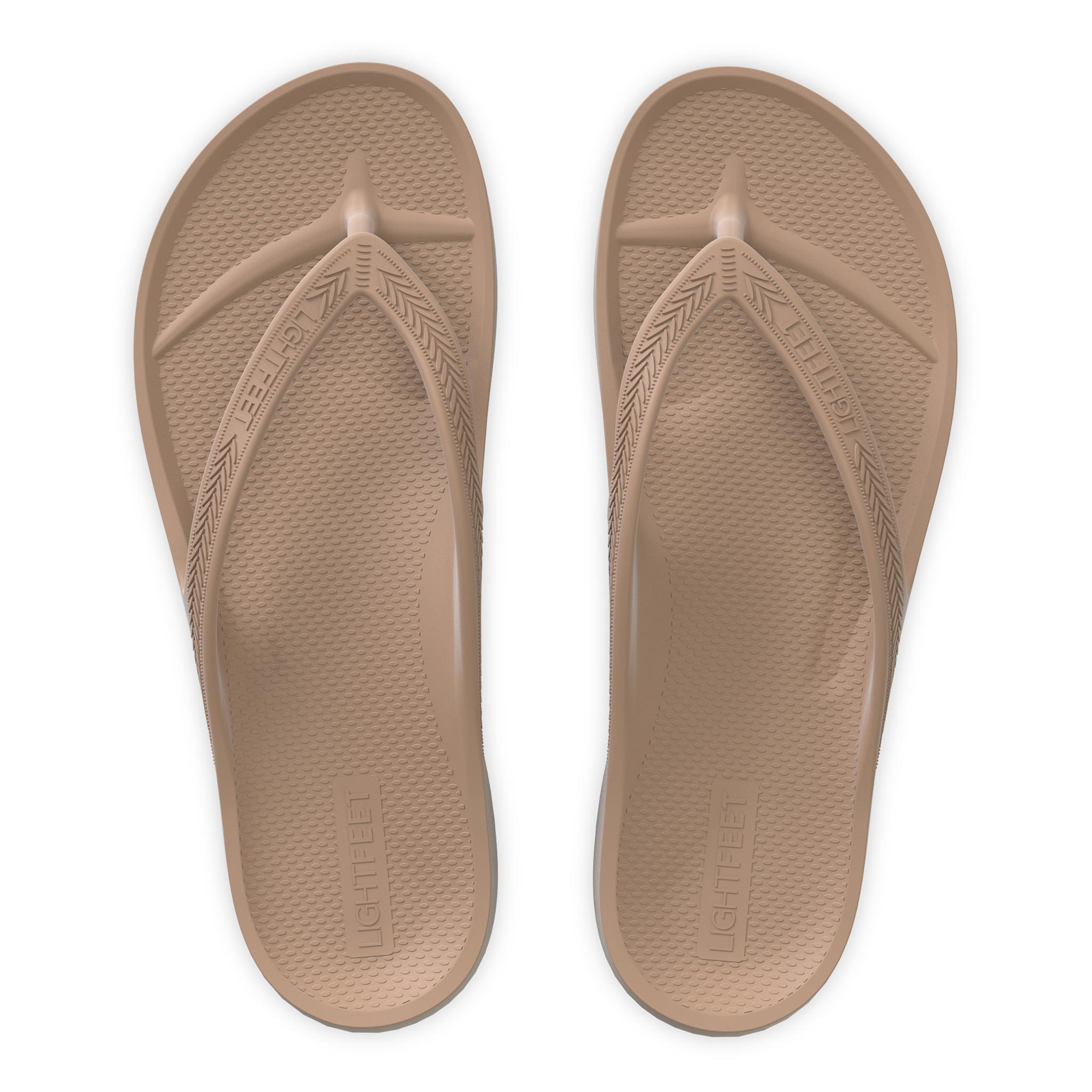Lightfeet Arch Support Thongs in Latte