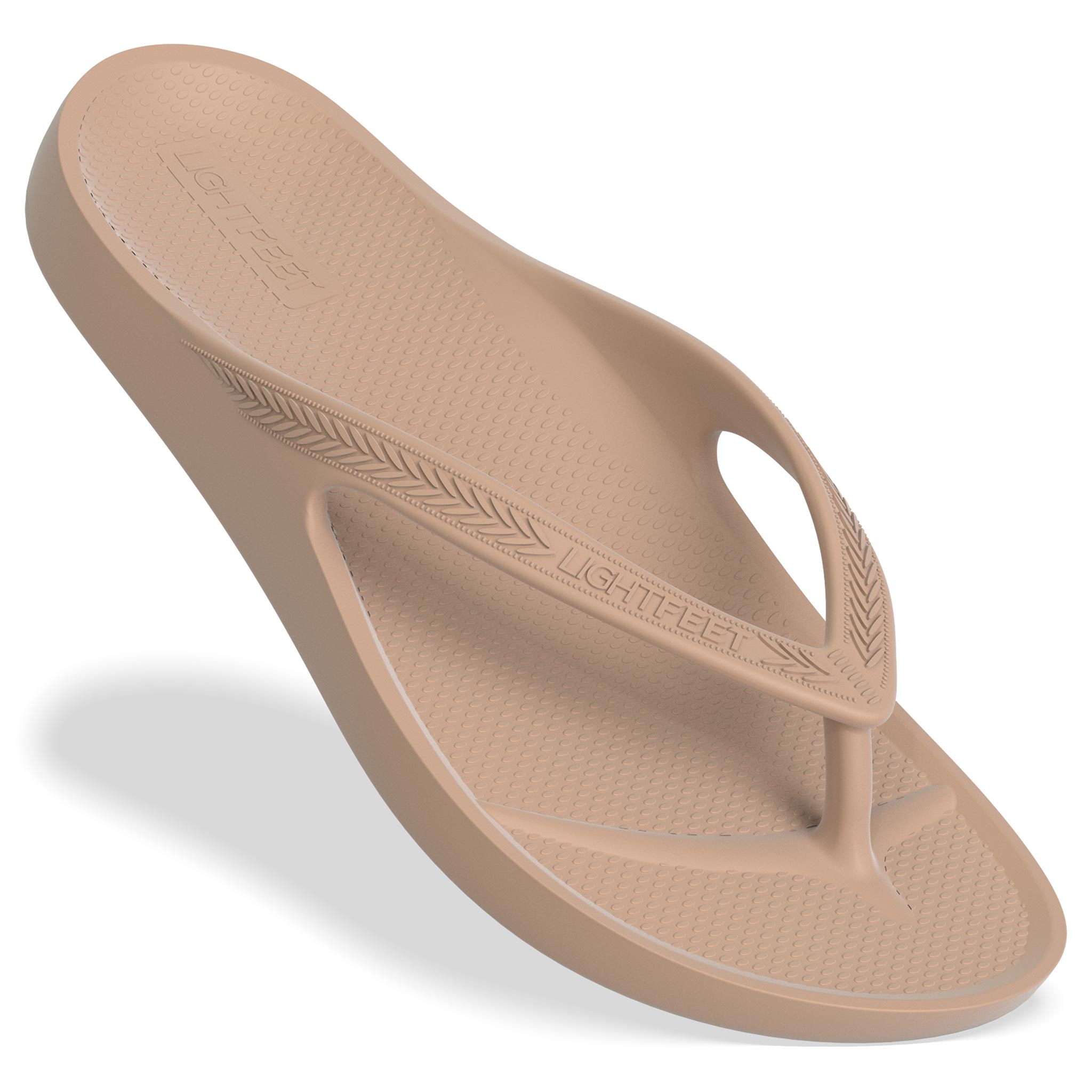 Lightfeet Arch Support Thong in Latte