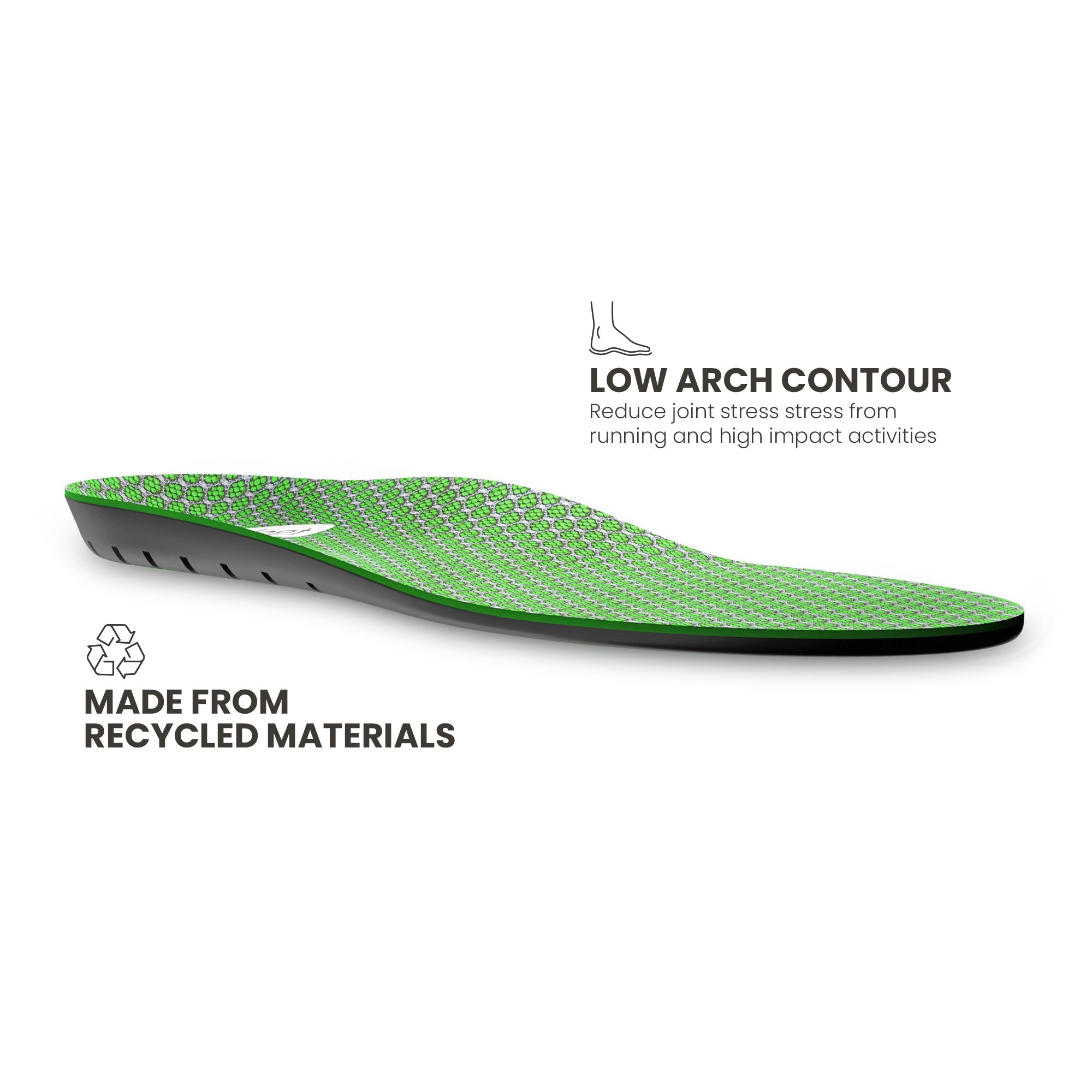 Front angle view of Lightfeet Active Neutral Orthotic Insole