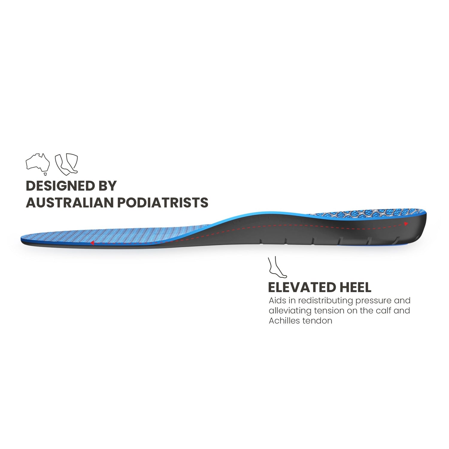 Medial view of Lightfeet Cushion Comfort Orthotic Insole