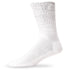 Side view of Lightfeet Diabetes White Crew Sock 