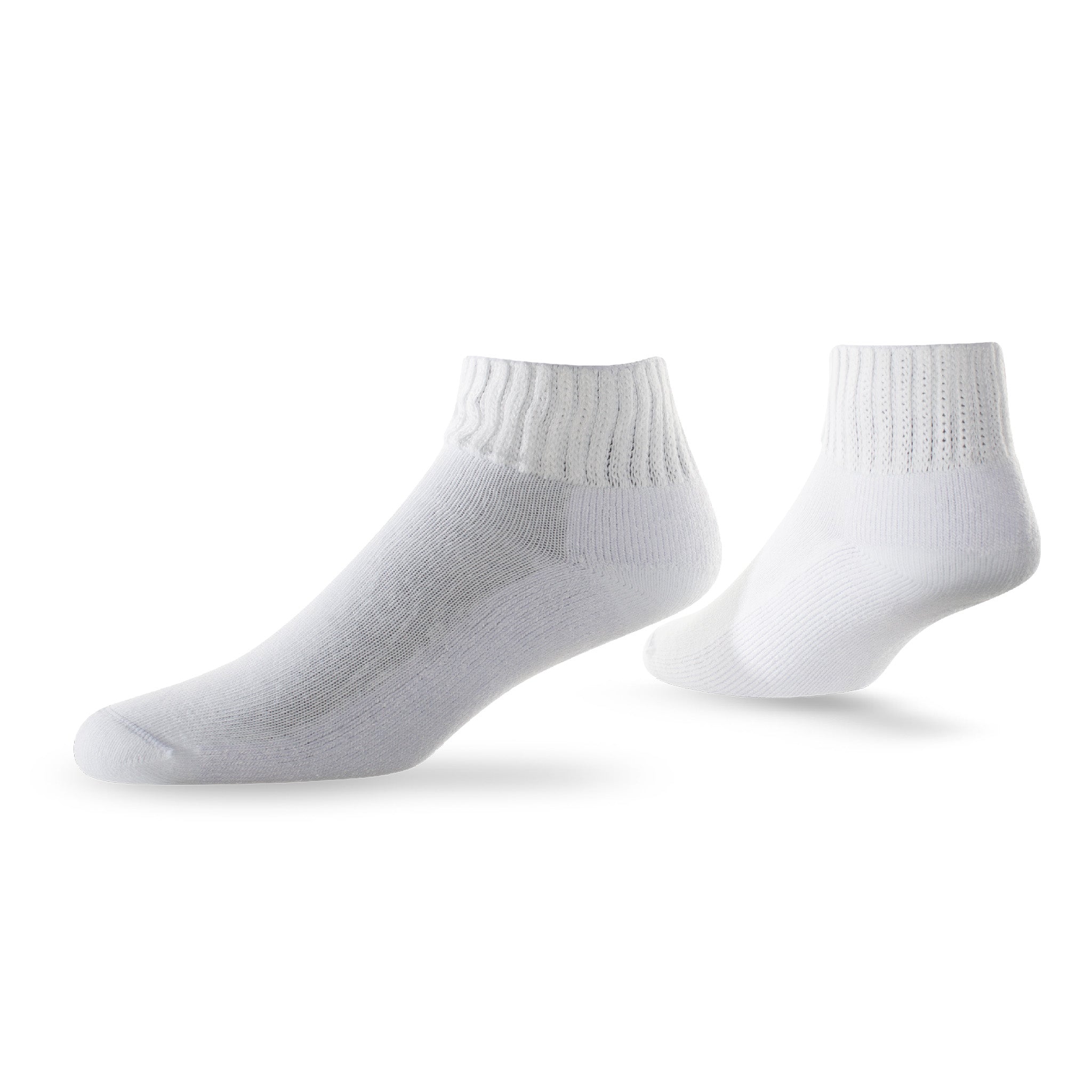 Pair of Lightfeet Diabetes White Mini Crew Sock 