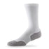 Side view of Lightfeet Evolution White Crew Performance Running Sock 