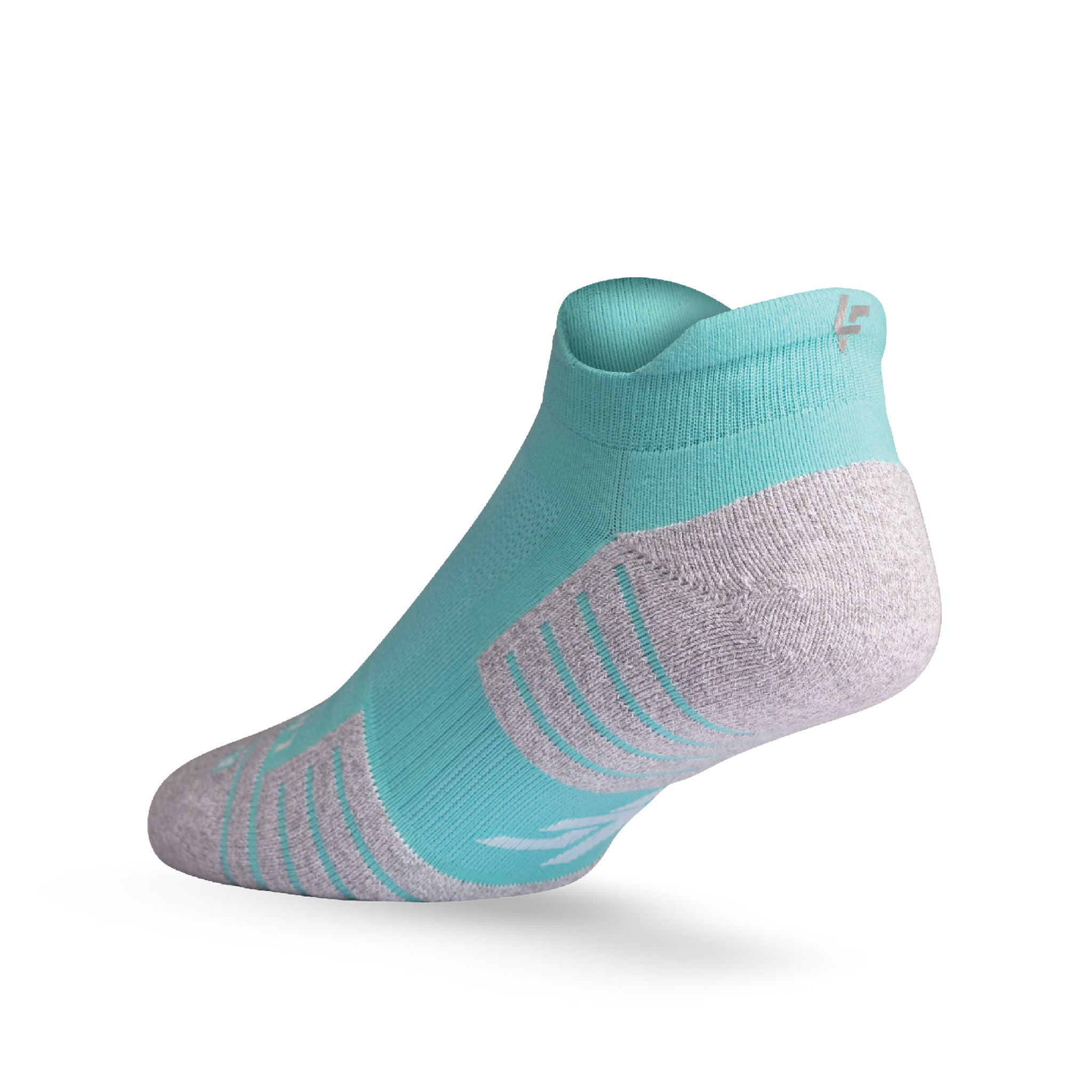 Heel view of Lightfeet Performance Mint Ankle Sock 