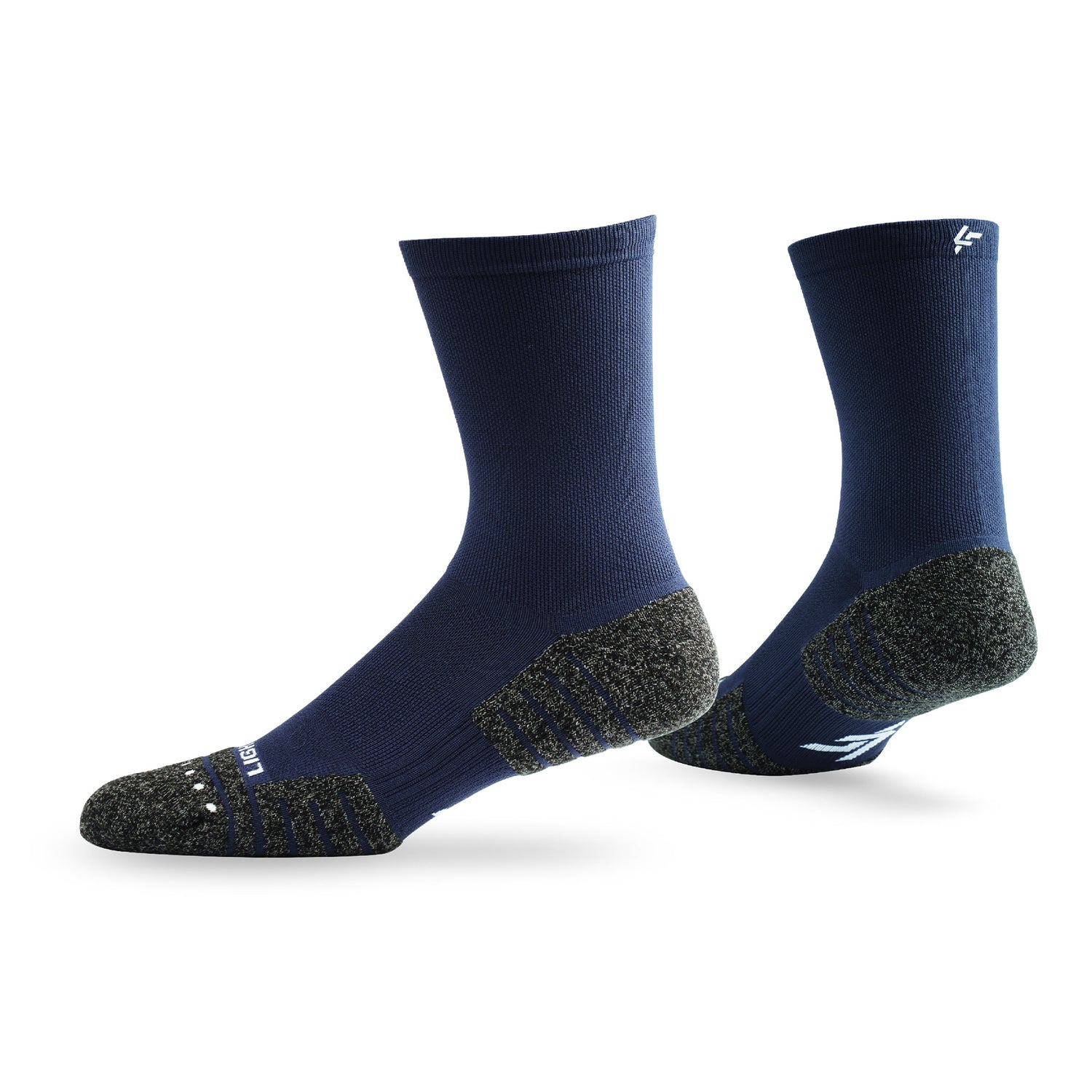 Pair of Lightfeet Performance Navy Half Crew Socks 