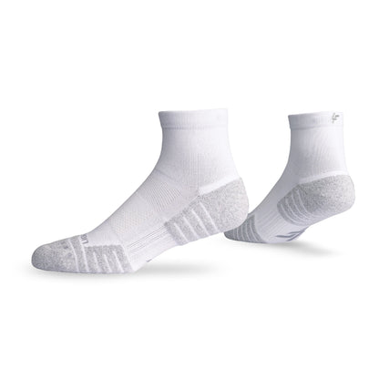 Pair of Lightfeet Performance White Quarter Crew Socks 