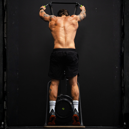 Image of person wearing Lightfeet Performance 2 Stripes White Half Crew Socks 
